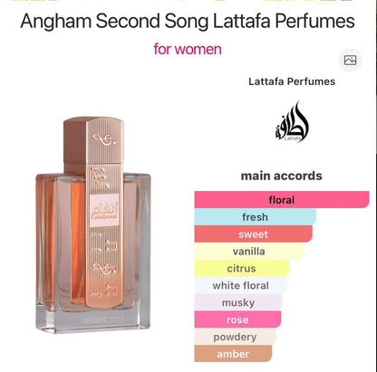 Angham Second Song Eau De Parfum 100ml Lattafa